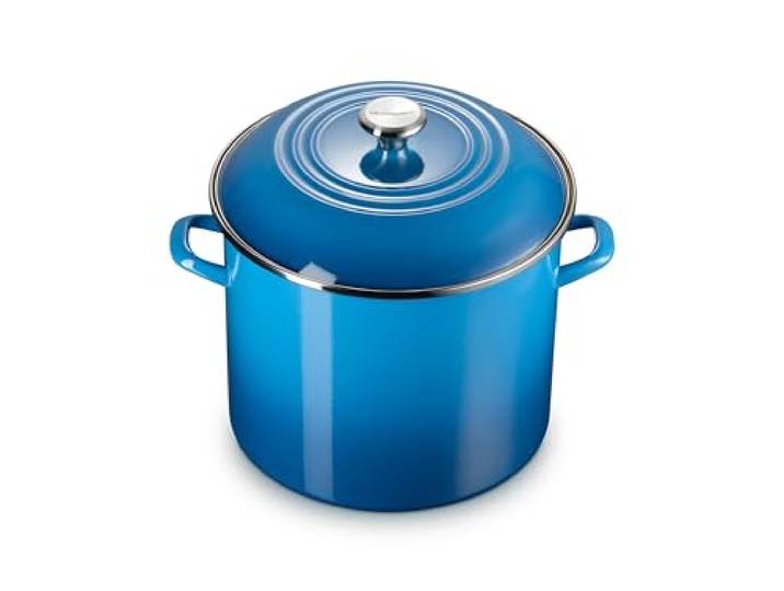 Le Creuset Traditioneller Suppentopf aus Emaille auf Stahl, 16 qt, Marseille mit Edelstahlknauf