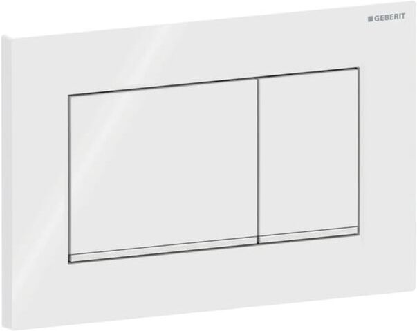 Geberit Sigma 20 Square Betätigungsplatte 115883KJ1 weiß / hochglanz-verchromt