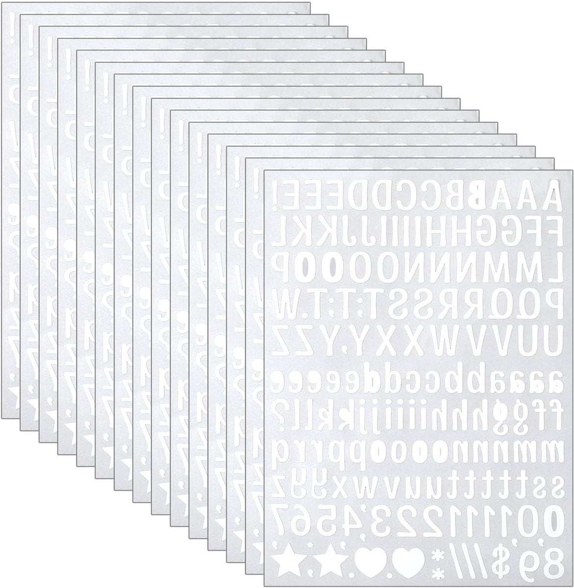 Wit Zelfklevende Vinyl Letter en Cijfer Stickers voor Ambachten - 1,27 cm