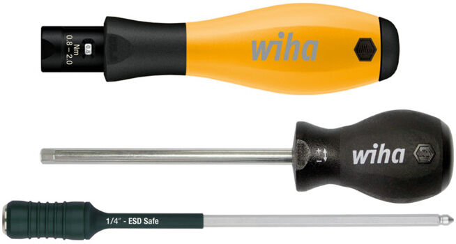 Wiha Tournevis dynamométrique TorqueVario®-S ESD Couple limité à réglage variable (26865) 0,1-0,6 Nm, 4 mm (26865)