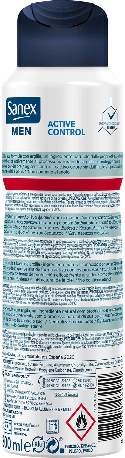 SANEX Men Active Desodorante Spray 48H 200 ml