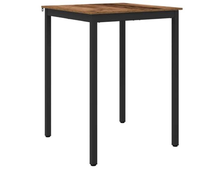 GPUTYGHN Stehtisch Holzwerkstoff Quadratisch mit Metallbeinen Holzwerkstoff Tischplatte, robuste Metallbeine, stabiler Rahmen, einfache Reinigung, Montage mit 2 Personen