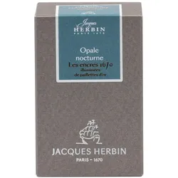 Herbin, Ersatzpatronen + Tintenfass, Tinte 1670 Opale nocturne, Flakon 50ml - Opale nocturne (50 ml)