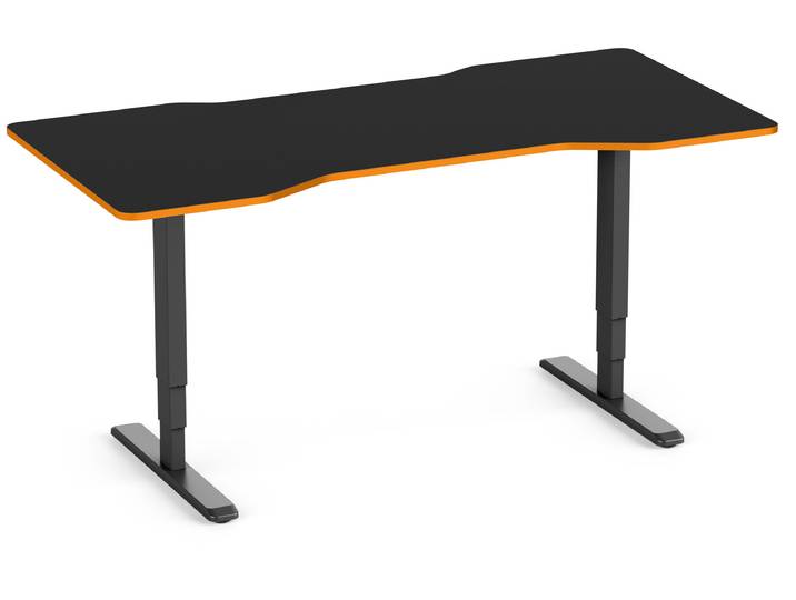 Primus Gamingschreibtisch Cockpit, Schwarz Klassik Sundown 160x80