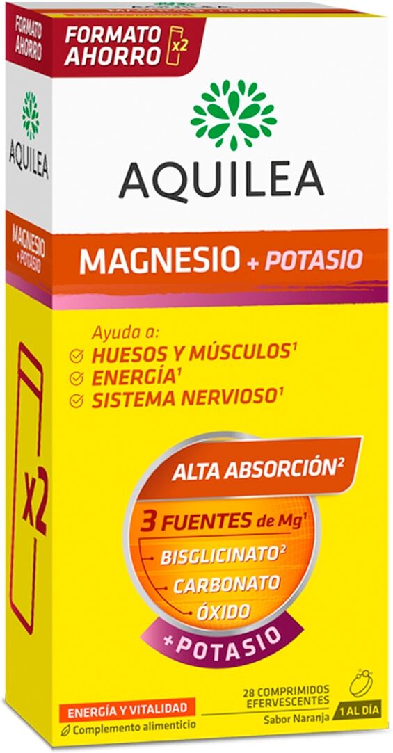 Aquilea Duplo 14 Comprimidos Magnesio + Potasio .