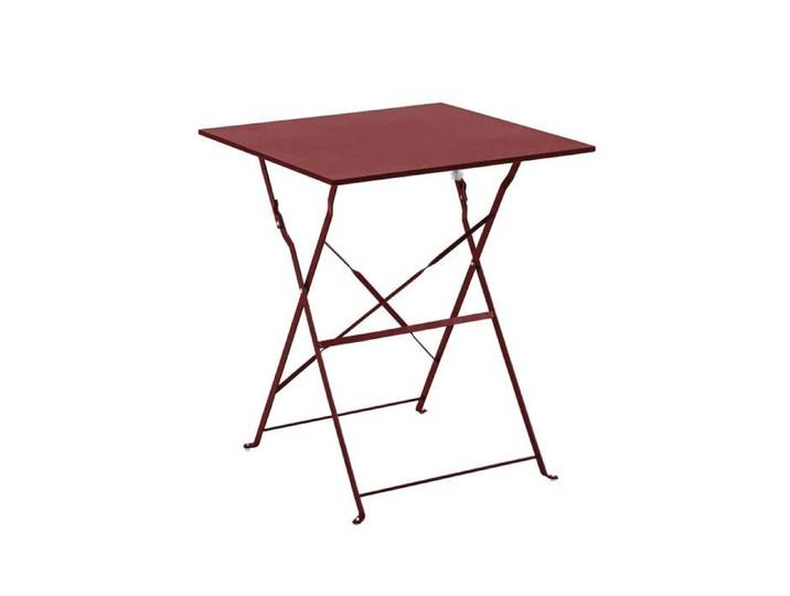 Table de jardin pliante bistrot en acier 60 cm pourpre Rome - Oviala