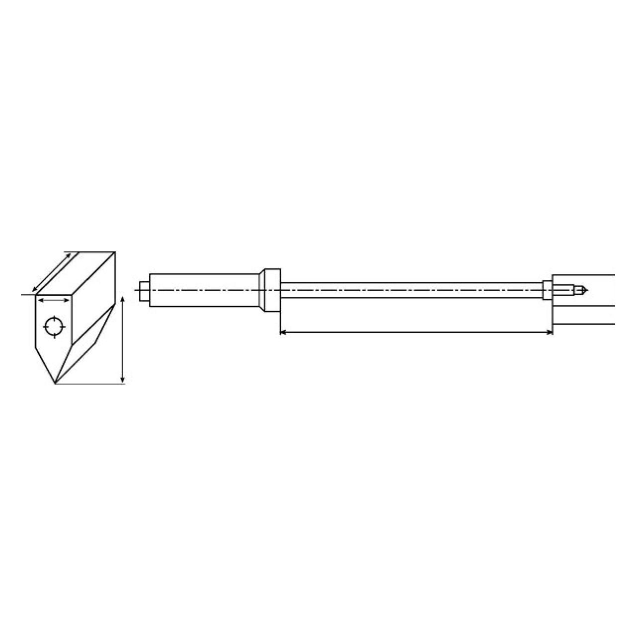 Schweisskraft Ersatz-Kohle 60°, seitlich gebohrt mit M 6 Gewinde für 1026 VH (1231026AK)