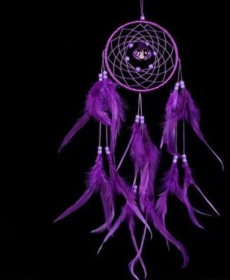 Snug & Styled Hand Woven Dream Catcher Wall Hanging Boho Decor For Home & Car purple