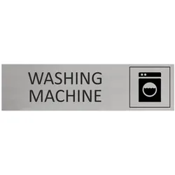 CombiCraft Aluminium Türschild Washing Machine 165x45mm mit 3M-Tape zur Befestigung, einfache Kennzeichnung von Räumen und Bereichen