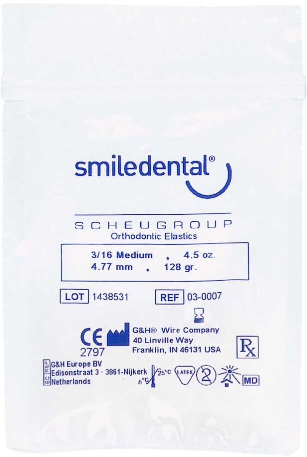 Zahnspangengummis 3/16 4,77 Mm 4,5 Oz Latexfarben 100stk