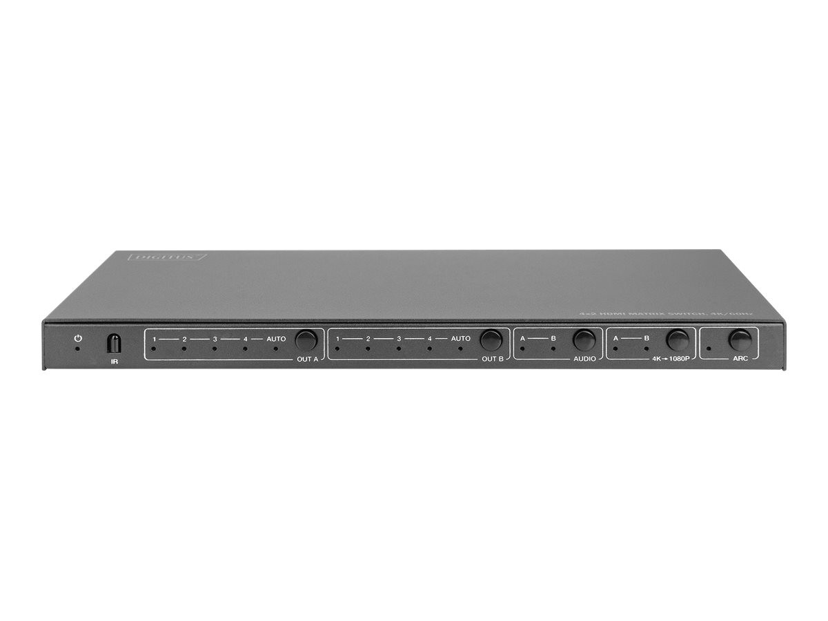 Digitus DS-55509 HDMI Matrix Switch 4x2 met 4K/60Hz ondersteuning