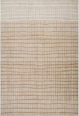 Abani Rugs EVE160A Evelyn Modern Grid Fade Beige Camel Brown Area Rug