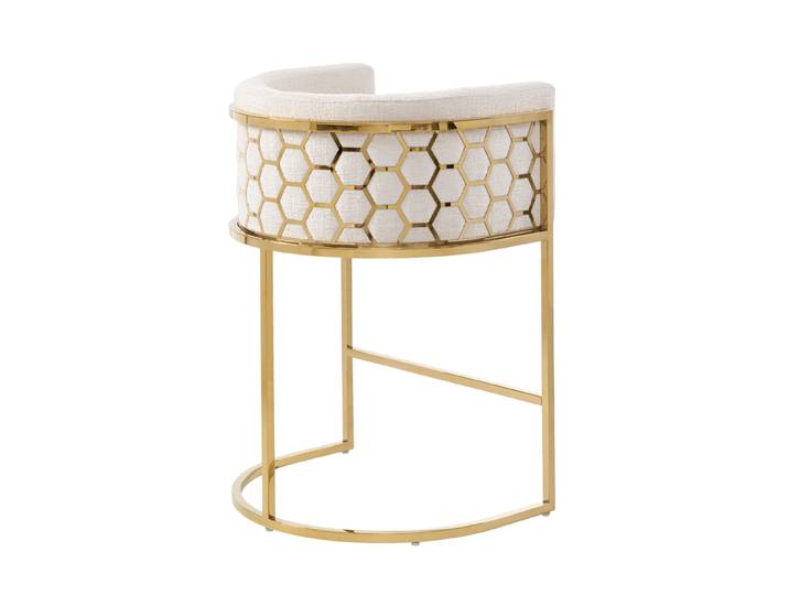 Alveare Thekenhocker - Messing – Helles Taupe