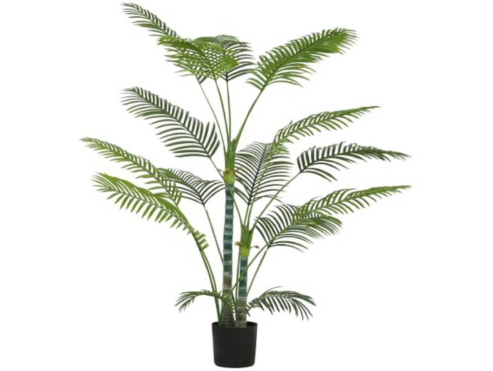 HOMCOM Künstliche Palme 175cm Kunstpalme mit 16 Palmenwedel Groß im Topf