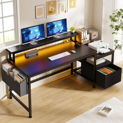 No Long Desk with Stand Monitor
