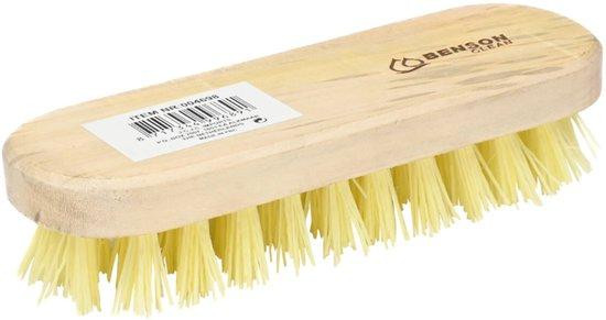 Benson Schrobborstel van hout, 20 cm, werkborstel voor hardnekkig vuil en aanslag