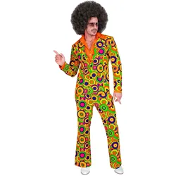 Widmann THE 70s GROOVY STYLE - yellow circles (Jackett, Hose), M (M)