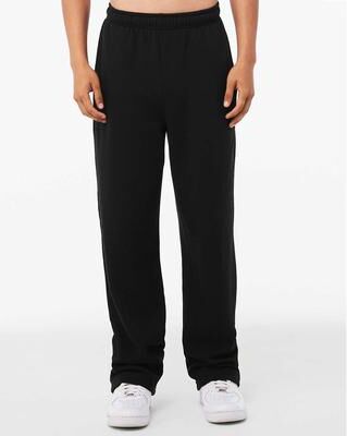Bella + Canvas 3725 Sponge Fleece Straight Leg Sweatpants in Black size 2XL
