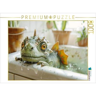 CALVENDO Puzzle Ein Motiv aus dem Kalender 'Wie wäre es mit einem Dinosaurier als Haustier?' | 1000 Teile Lege-Größe 64x48cm Foto-Puzzle für