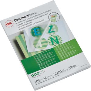 GBC Laminierfolien IB585036, DIN A4, 80 mic, glänzend, EZ-In, 100 Stück