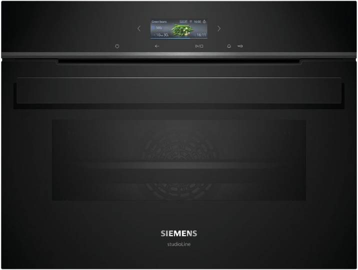 Siemens iQ700, Einbau Kompaktbackofen, 60 x 45 cm, Schwarz, CB974GKB1, ID CB974GKB1