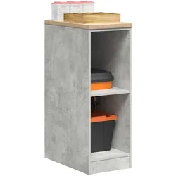 vidaXL, Werkstattschrank, Garagen-Aufbewahrungsschrank Betongrau Massivholz Kiefer (51 cm, 85 cm)