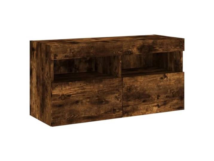 vidaXL Tv-wandmeubel met LED-verlichting 80x30x40 cm gerookt eiken