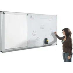 Whiteboard aus Stahlemaille, Serie E, weiß