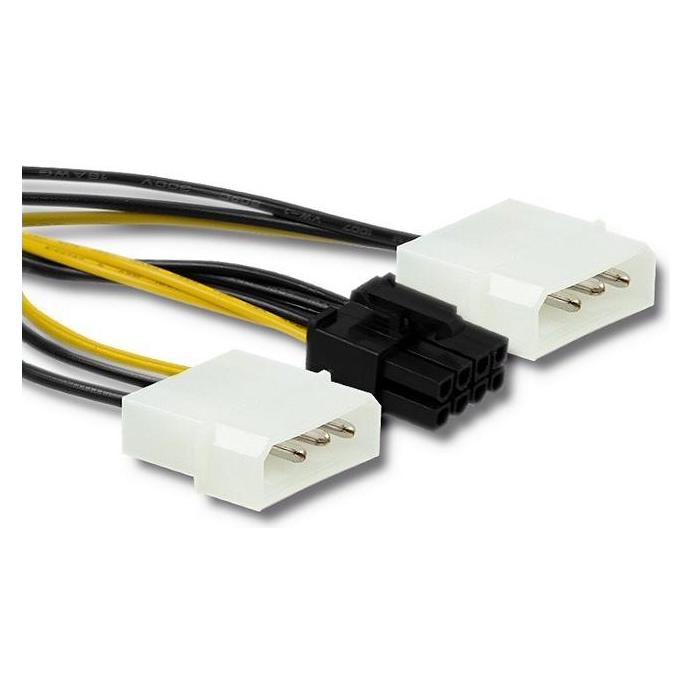 Qoltec 50433 Adapter 2x MOLEX female PCI-E 8 pin 15cm (15 cm) (50433)