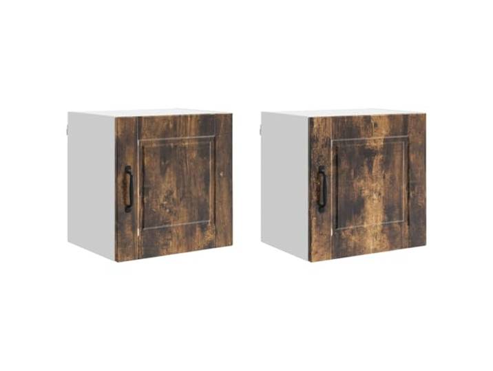 fsahslih 2er Set Küchen Wandschrank Geräucherte Eiche 40x31x40 cm Platzsparende Hängeschränke mit 2 Fächern für Küche und Speisekammer. Wandmontage sorgt für freie Arbeitsflächen.