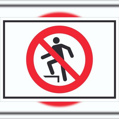 HB-Druck Aufsteigen verboten Symbol Schild A1 (594x841mm)