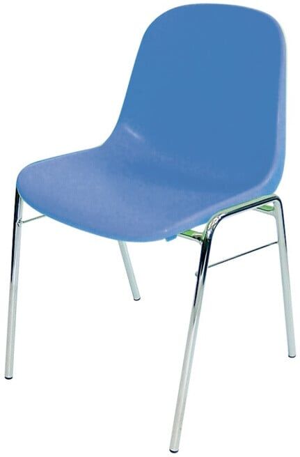 BETA Chaise coque chromé/bleu foncé ; E/D/E (BETA CR K31)