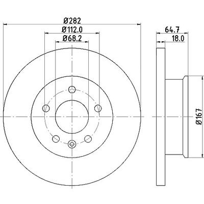 Hella Bremsscheibe [Hersteller-Nr. 8DD355102-891] für VW