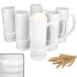 6er Set Ehren-Krug mit Henkel 0,5 Liter Keramik