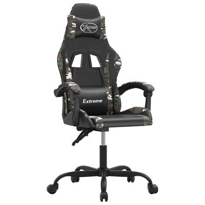 vidaXL Gaming-Stuhl Schwarz und Tarnfarben Kunstleder