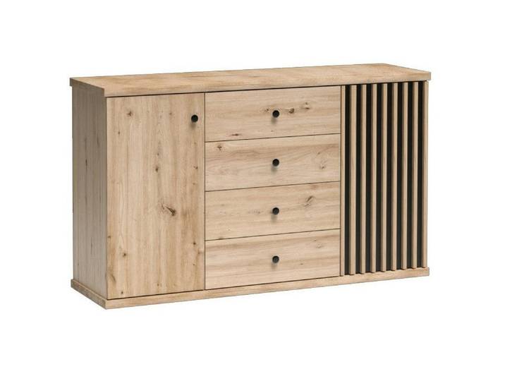 Beautysofa Kommode CAYA C‑4 mit 4 Schubladen und 2 Türen, mit Soft-Close, optional mit Metallfüßen