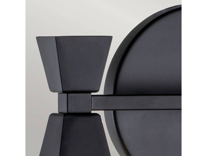Wandlamp Bowtie, dimbaar, zwart, metaal, Modern, Wandlamp