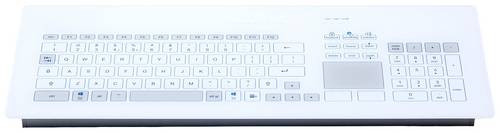 GETT TKR-103-TOUCH-ADH-USB-DE Kabelgebunden Tastatur Deutsch, QWERTZ Weiß IP65