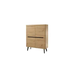 Highboard   , holzfarben , Maße (cm): B: 107 H: 134