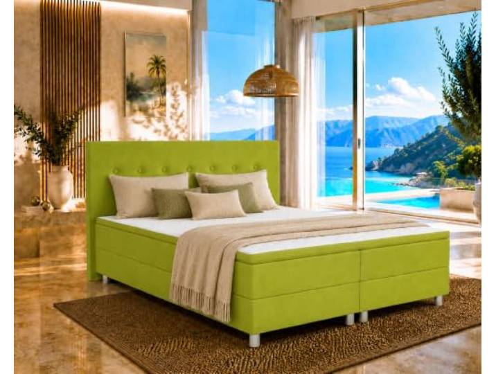 Best For Home Boxspringbett 90x200 cm mit 7-Zonen Matratze und Stauraum