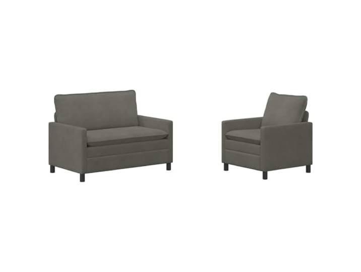 PUGYNBK 2-Sitzer-Sofa, hellgrau, Cord, mit Metallrahmen Weicher Cordstoff, robuster Metallrahmen, abnehmbare Kissen, einfache Reinigung, schnelle Montage