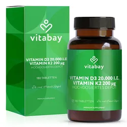 VITAMIN D3 DEPOT 20.000 I.E.+Vitamin K2 200 μg Tab 180 St