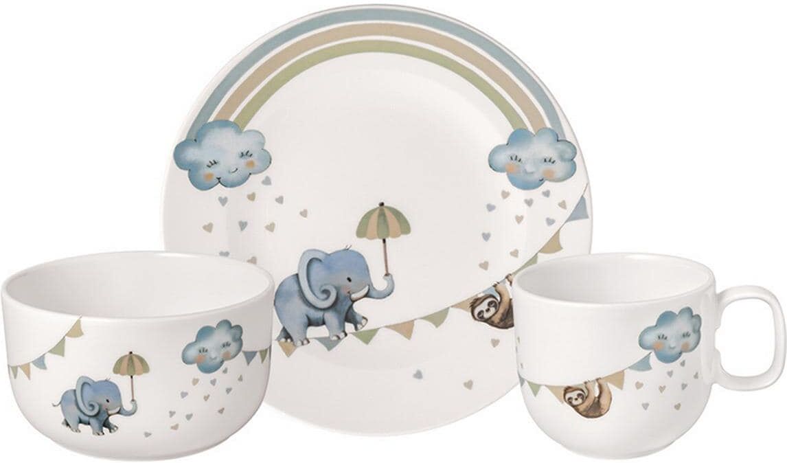 Kindergeschirr-Set VILLEROY & BOCH, Kinder, blau (natur, hellblau), Keramik, Geschirr-Sets Kindergeschirr-Set natur, hellblau Einheitsgröße