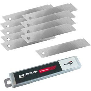 Marapon Cuttermesser-Klingen MCB-18MM, Abbrechklinge, 18mm aus Stahl, 10 Stück