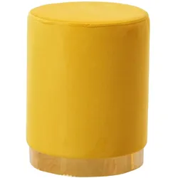 HTI-Living, Hocker, Hocker Reese Velvet Gelb (32 x 42 cm)
