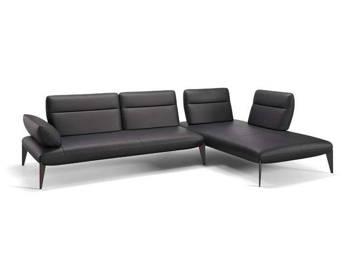 Ledersofa Ecksofa LAZIO Sitzverstellung