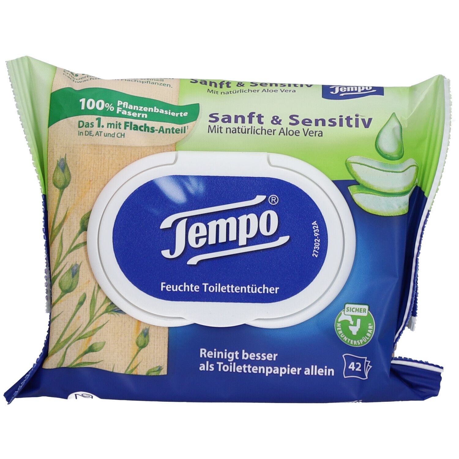 Tempo Toilettenpapier feucht Sanft&Sensitiv 42 Stk St Keine Angabe