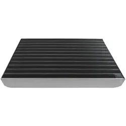 Emco Eingangsmatte DIPLOMAT + Bodenwanne 75mm Aluminium   100x50cm   Gummi Schwarz