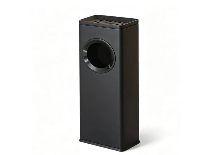 SilkRZlsss Aschenbecher Für Draußen Aus Edelstahl, Stand-Abfalleimer 15 L Abfalleimer Aschenbecher Für Hotellobby, Mülleimer Gewerbe Für Büro, Aufzug Und Raucherbereich(Matte black)
