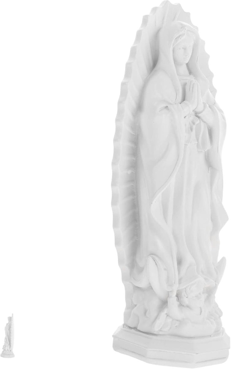 Wit Mariabeeld voor interieurdecoratie, Hoogte: 19 cm